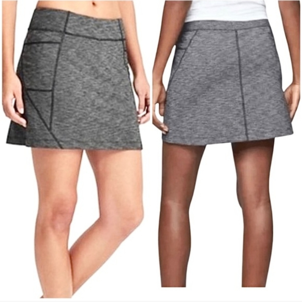ATHLETA Excursion Skort Gray Charcoal Sz Xl Like New